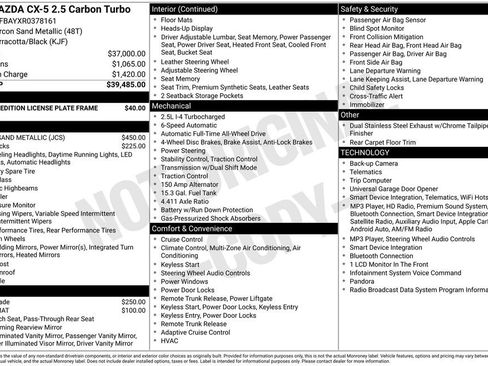 Used 2024 MAZDA CX-5 Carbon Edition AWD/4WD image 2