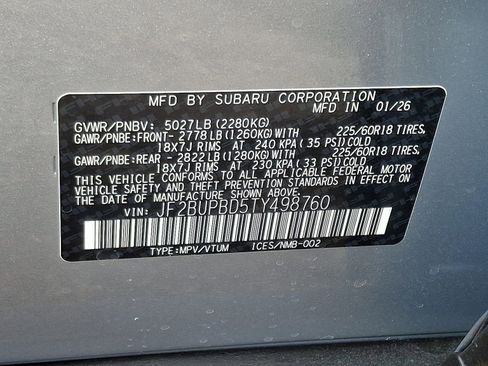 New 2026 Subaru Outback Premium image 12