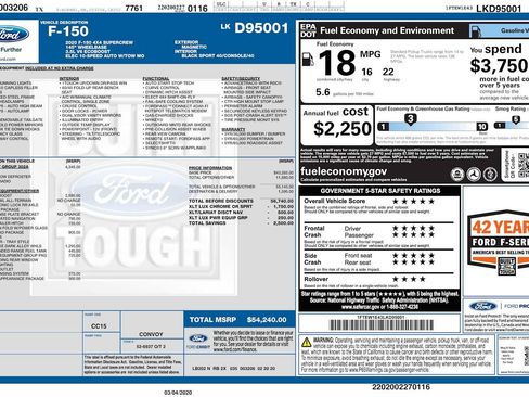 Used 2020 Ford F150 XLT w/ Equipment Group 302A Luxury AWD/4WD image 6