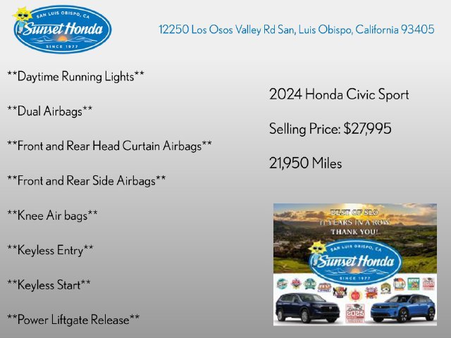 Used 2024 Honda Civic Sport image 3