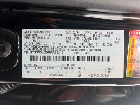 Used 2024 Ford F150 XLT w/ Equipment Group 302A MID AWD/4WD image 30