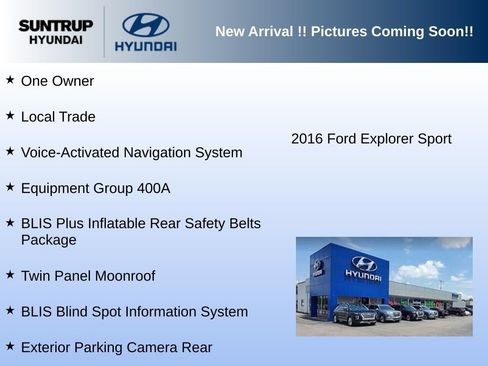 Used 2016 Ford Explorer Sport AWD/4WD image 3