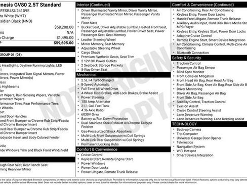 Used 2025 Genesis GV80 2.5T Standard image 4