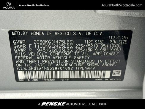 Certified 2025 Acura ADX A-Spec FWD image 35