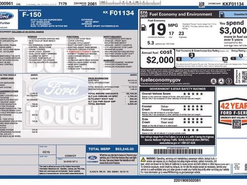Used 2019 Ford F150 XLT w/ Equipment Group 302A Luxury AWD/4WD image 19