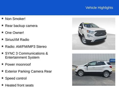 Used 2022 Ford EcoSport SE w/ SE Convenience Package AWD/4WD image 2