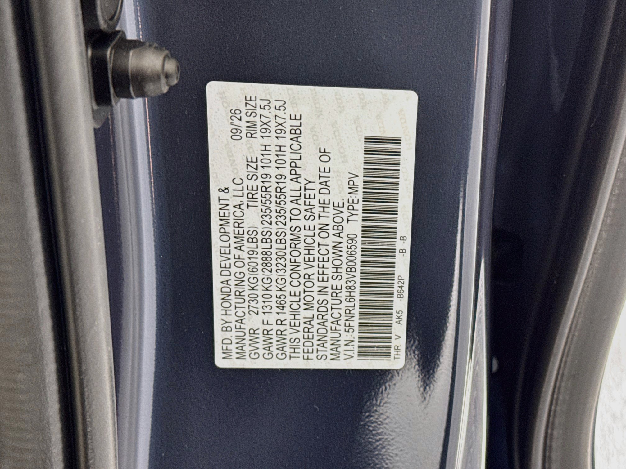 New 2027 Honda Odyssey Touring image 35