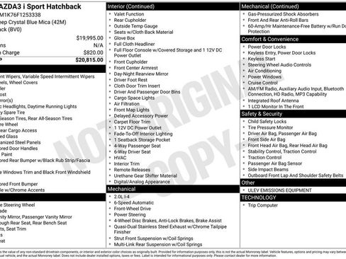Used 2015 MAZDA MAZDA3 i Sport image 11