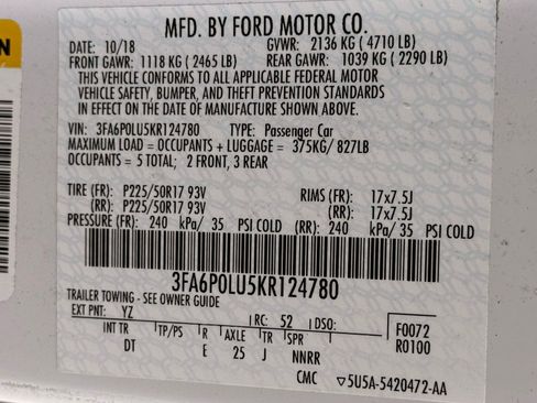 Used 2019 Ford Fusion SE FWD image 41