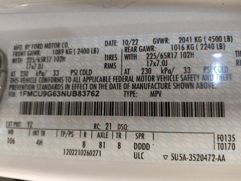 Used 2022 Ford Escape SE w/ Convenience Package AWD/4WD image 33