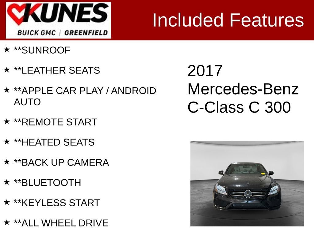Used 2017 Mercedes-Benz C 300 4MATIC Sedan image 2