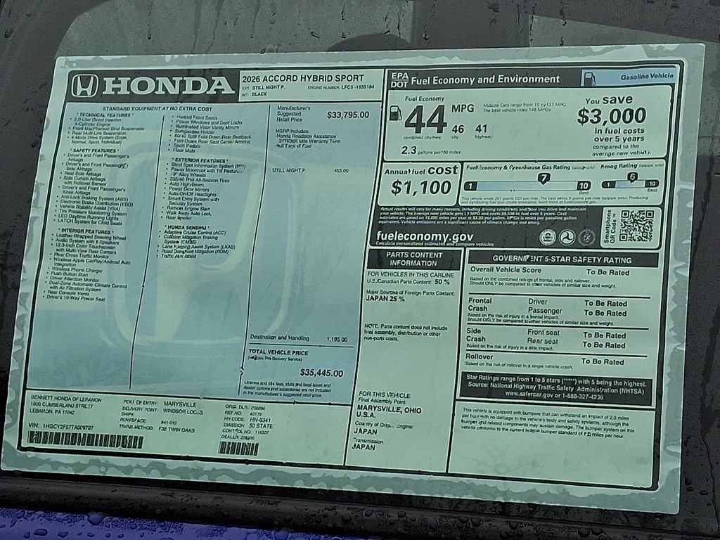New 2026 Honda Accord Sport image 3