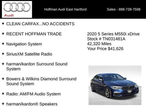 Used 2020 BMW M550i xDrive w/ Dynamic Handling Package AWD/4WD image 24