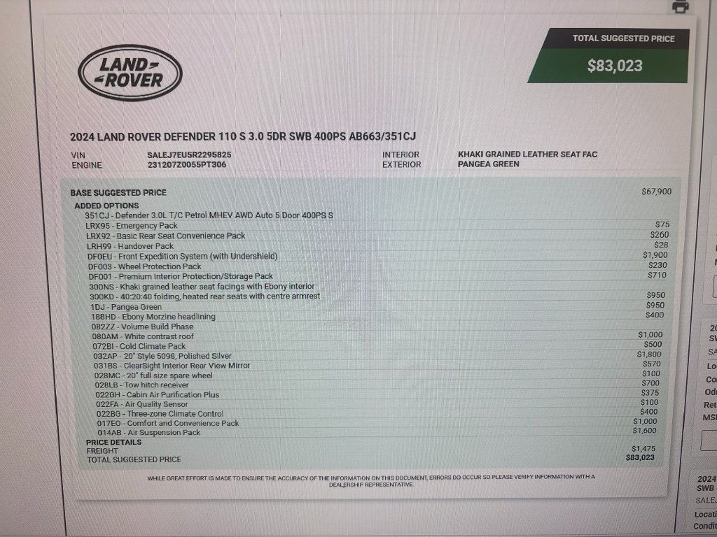 Used 2024 Land Rover Defender 110 S AWD/4WD image 6