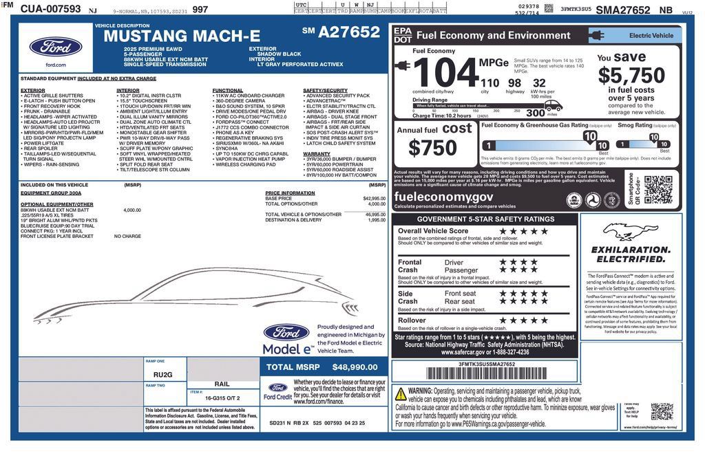 Used 2025 Ford Mustang Mach-E Premium AWD/4WD image 35