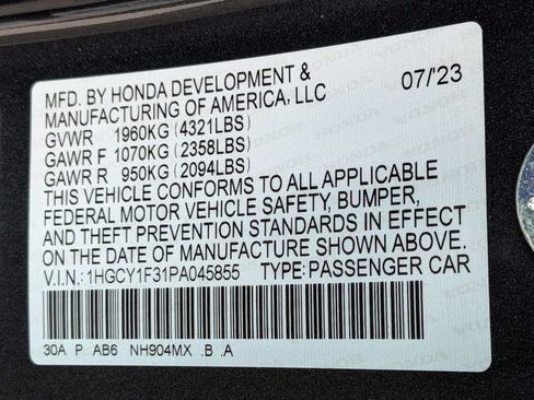 Certified 2023 Honda Accord EX image 33