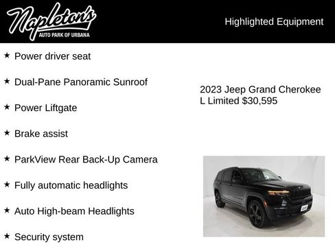 Used 2023 Jeep Grand Cherokee L Limited w/ Black Appearance Package AWD/4WD image 16