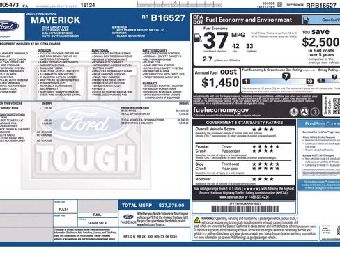 Used 2024 Ford Maverick Lariat w/ Black Appearance Package FWD image 5
