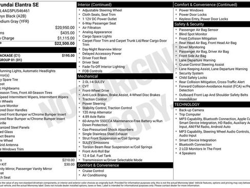 Used 2023 Hyundai Elantra SE w/ Cargo Package FWD image 34