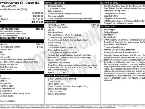 Used 2021 Chevrolet Camaro LT w/ Technology Package RWD image 18