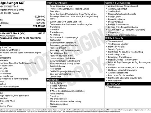 Used 2013 Dodge Avenger SXT w/ Rallye Appearance Group FWD image 35