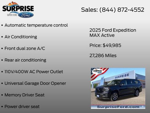 Certified 2025 Ford Expedition Max Active RWD image 30