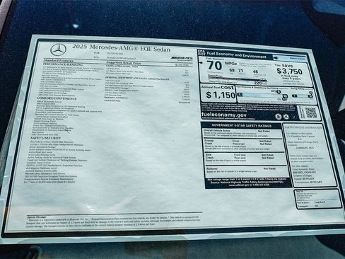 New 2025 Mercedes-Benz EQE AMG 4MATIC Sedan image 28