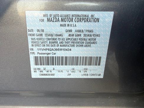 Used 2009 MAZDA MAZDA6 i Touring w/ Convenience Pkg image 29