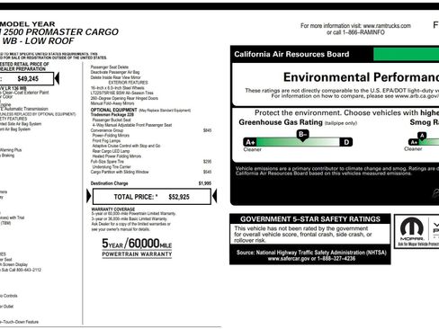 Used 2024 RAM ProMaster 2500 w/ Convenience Group image 27