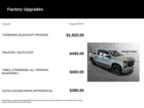Used 2026 Chevrolet Silverado 1500 Custom w/ Turbomax Blackout Package RWD image 6