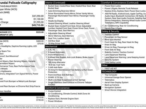 Used 2022 Hyundai Palisade Calligraphy w/ Cargo Package FWD image 2