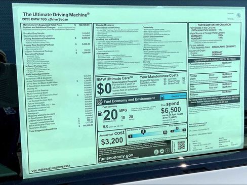 New 2025 BMW 760i xDrive w/ Executive Package image 20