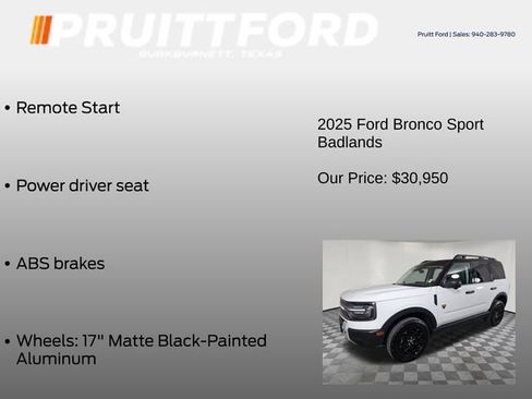 Used 2025 Ford Bronco Sport Badlands AWD/4WD image 13