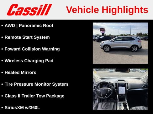 Used 2023 Ford Edge Titanium w/ Class II Trailer Tow Package AWD/4WD image 7