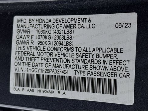 Certified 2023 Honda Accord LX image 29