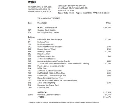 Certified 2023 Mercedes-Benz EQS 450+ SUV w/ Exclusive Trim Package image 25