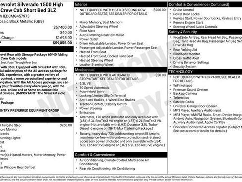 Used 2021 Chevrolet Silverado 1500 High Country AWD/4WD image 2