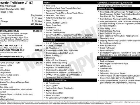 Used 2025 Chevrolet TrailBlazer LT w/ Convenience Package AWD/4WD image 29