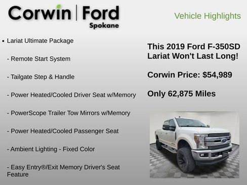 Used 2019 Ford F350 Lariat w/ Lariat Ultimate Package image 12