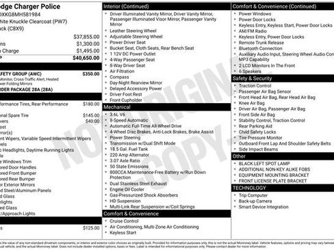Used 2021 Dodge Charger Police w/ Fleet Safety Group AWD/4WD image 15