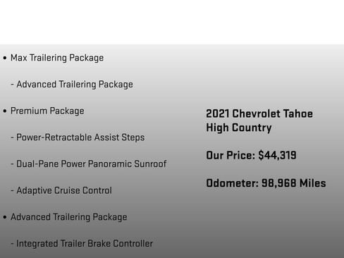 Used 2021 Chevrolet Tahoe High Country w/ Premium Package AWD/4WD image 27