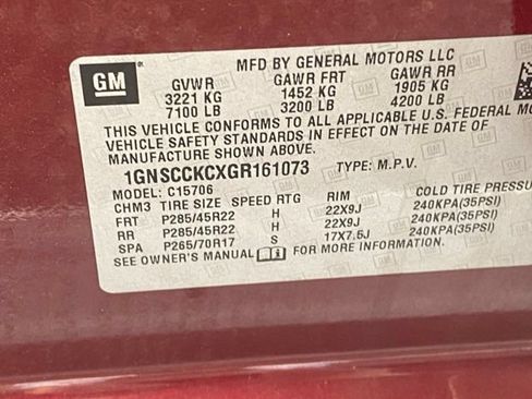 Used 2016 Chevrolet Tahoe LTZ w/ Max Trailering Package RWD image 11