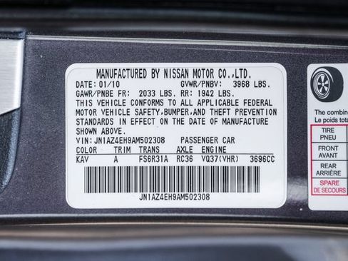 Used 2010 Nissan 370Z Touring w/ Sport Pkg RWD image 69