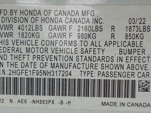 Used 2022 Honda Civic Touring image 30