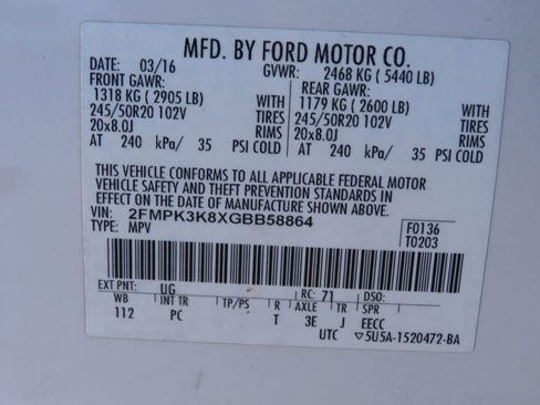 Used 2016 Ford Edge Titanium w/ Equipment Group 302A image 21