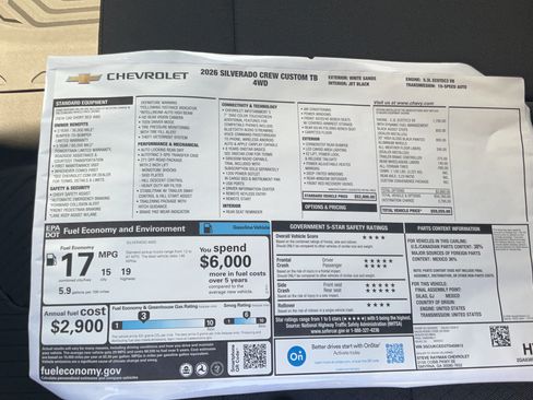 New 2026 Chevrolet Silverado 1500 Custom Trail Boss AWD/4WD image 29