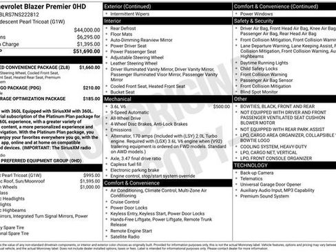 Used 2022 Chevrolet Blazer Premier w/ Enhanced Convenience Package AWD/4WD image 5