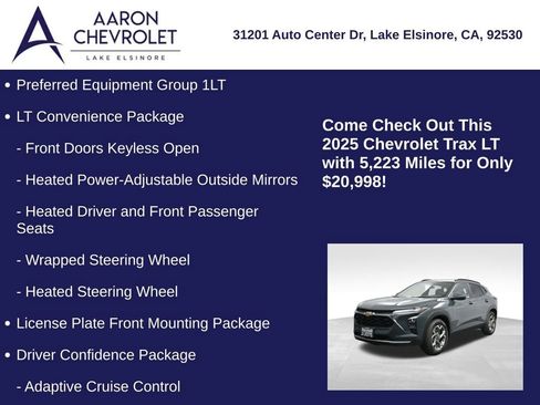 Used 2025 Chevrolet Trax LT w/ Driver Confidence Package FWD image 5