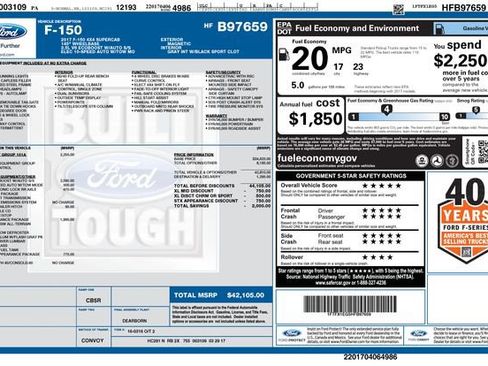 Used 2017 Ford F150 XL w/ Equipment Group 101A Mid image 28