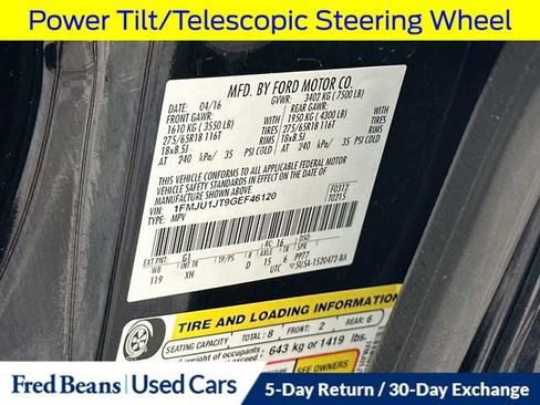 Used 2016 Ford Expedition XLT w/ Equipment Group 202A AWD/4WD image 41
